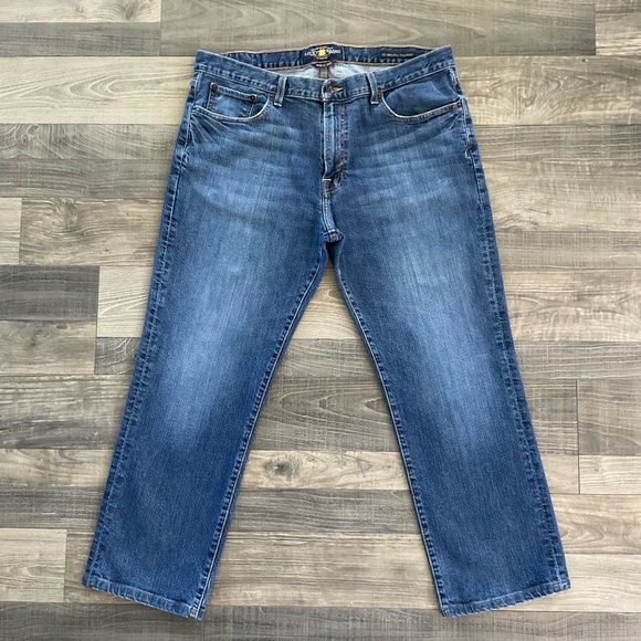 38x27 Lucky Brand 221 Straight Jeans Men’s Size Blue Denim Stretch - Picture 2 of 12